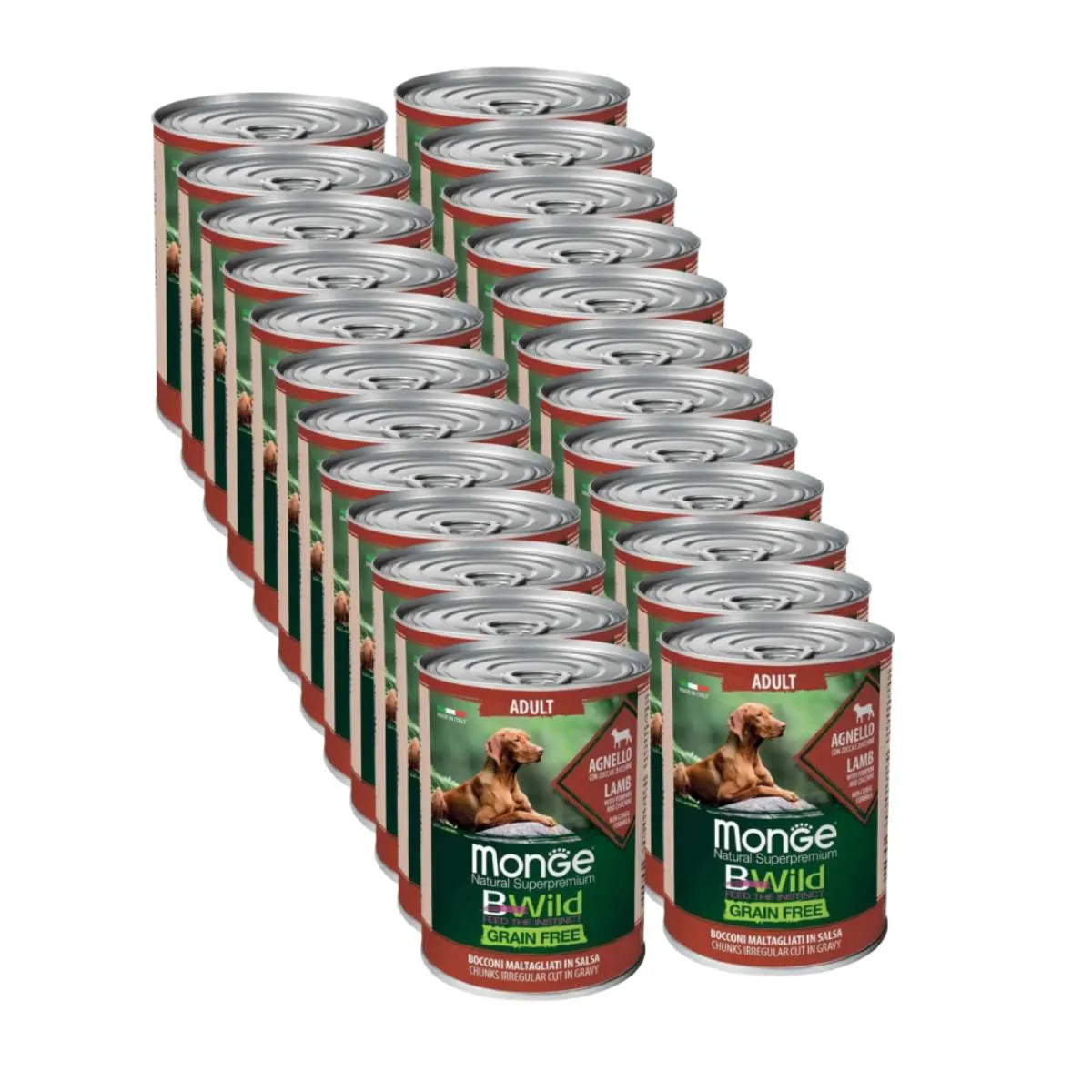 24x400g Monge BWild Adult Agnello - Cani Tutte Taglie 24x400g Monge BWild Adult Agnello - Cani Tutte Taglie